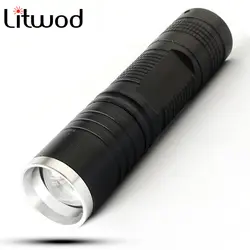 Z20S5 Litwod Алюминиевый светодиодный фонарик факел 3800 люмен T6/L2 регулируемый фокус фонаря пальчиковые черный 5 Модели коммутатора