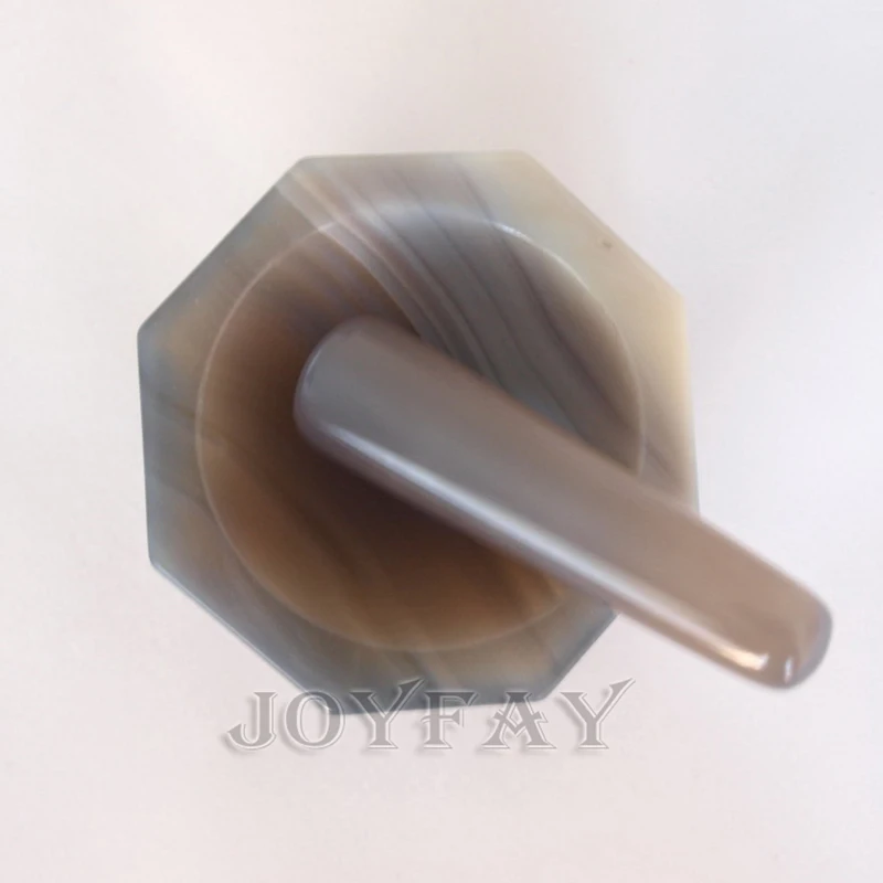 

Natural Agate Mortar and Pestle for Laboratory ID=50 mm 2" OD=60 mm Lab Grinding