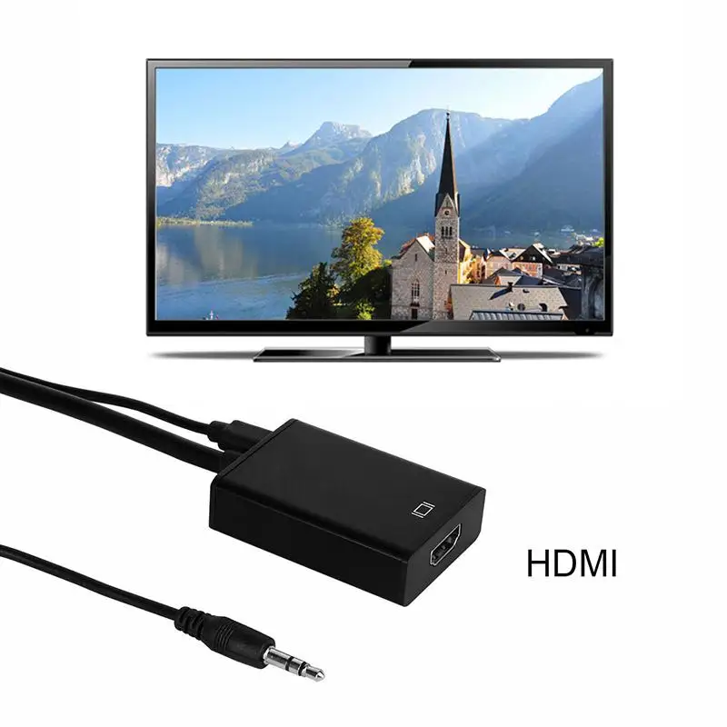 VGA мужчина к HDMI Женский конвертер Кабель-адаптер с аудио выходом 1080P адаптер VGA HDMI для ПК ноутбук к HDTV проектору r10
