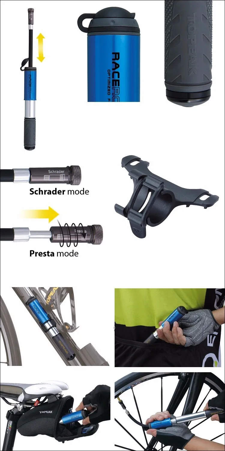 Topeak портативный насос для велосипеда Профессиональный Гоночный мини высокого