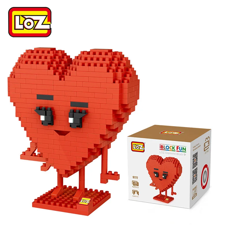 LOZ Diamant Blocs Amour Jouets Chiffres Аниме подарок du Jour de Valentine Amie Cadeau микро строительные блоки