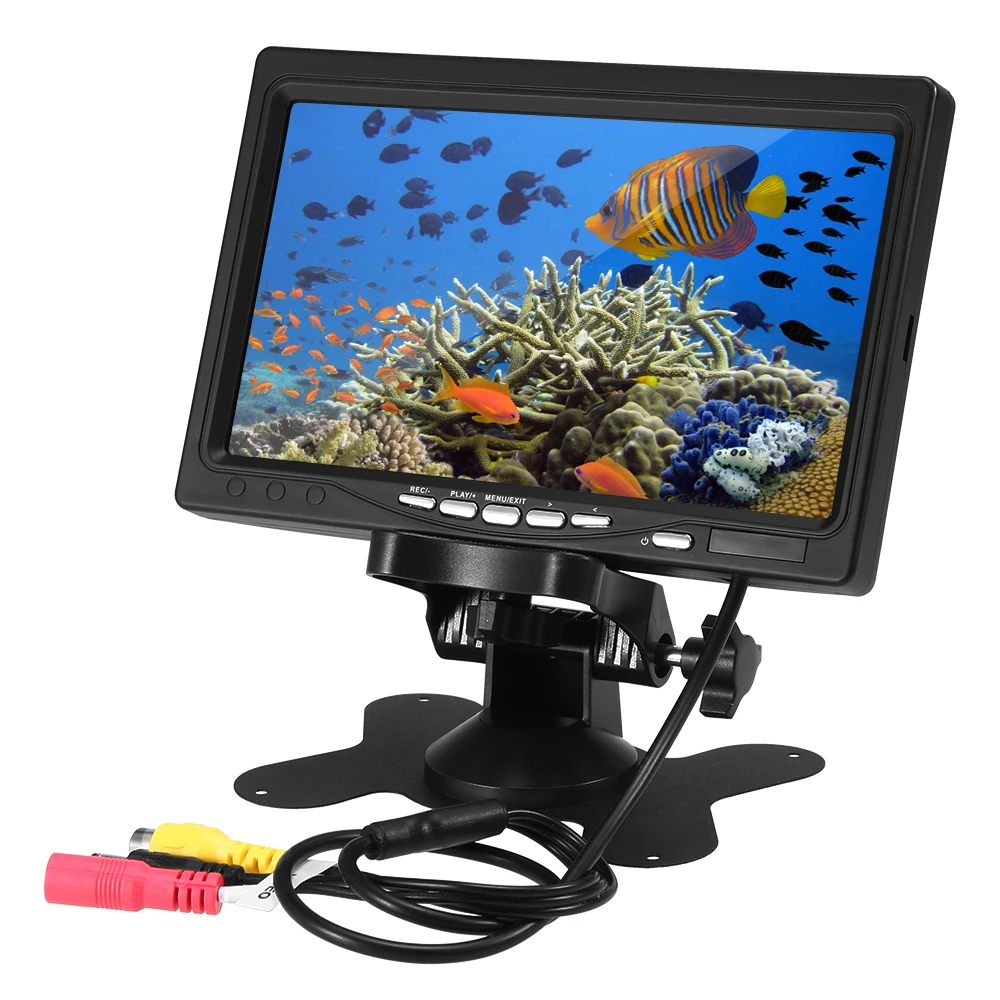 7 дюймов ЖК-дисплей Цвет Экран видео монитор 8 ГБ, карта памяти, замена Экран аксессуар для подводной рыбалки Камера Рыболокаторы