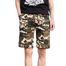 Новая мода Для Мужчин's волна точка камуфляжного цвета на пуговицах; с карманами и эластичной резинкой на шнур Комбинезоны Шорты очень классные удобные пляжные спортивные шорты V10