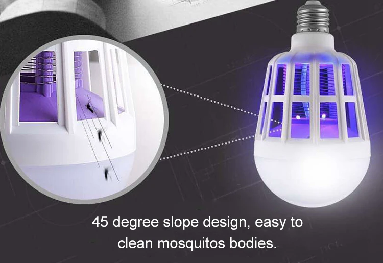 Anti Mosquito Killer Lamps LED Bulb E27 110V 220V 15W Muggen Killer Anti Moustique Electrique Trap Lamp Bug Zapper (3)