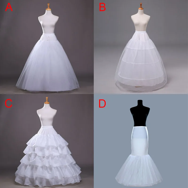 

Wedding Petticoat Bridal Hoop Hoopless Crinoline Half Slip Prom Underskirt Fancy Skirt SSA-19ING