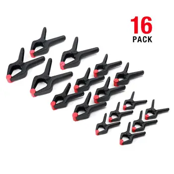 

WORKPRO High Quality Plastic Spring Clamps Set Paper Backdrop Background Woodworking A Style Clamps Kit 16PCS/Lot