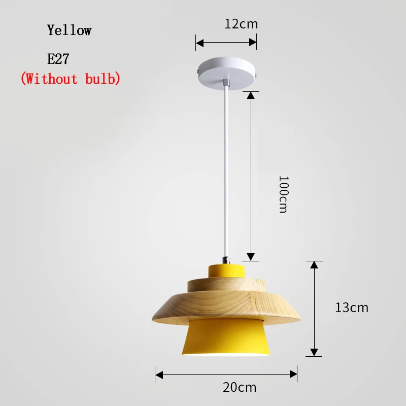 Подвесной светильник, современный подвесной светильник, деревянный Скандинавский дизайн, подвесной светильник для бара, столовой, кухни, дома, деко, vertigo seletti, светильник - Цвет корпуса: Цвет: желтый