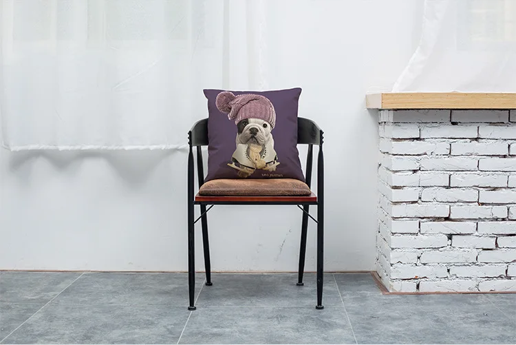 Чехлы для подушек Французский Собака породы бульдог печать Housse De Coussin Capa De Almofada Kussenhoes декоративная Подушка Крышка Capa Almofada