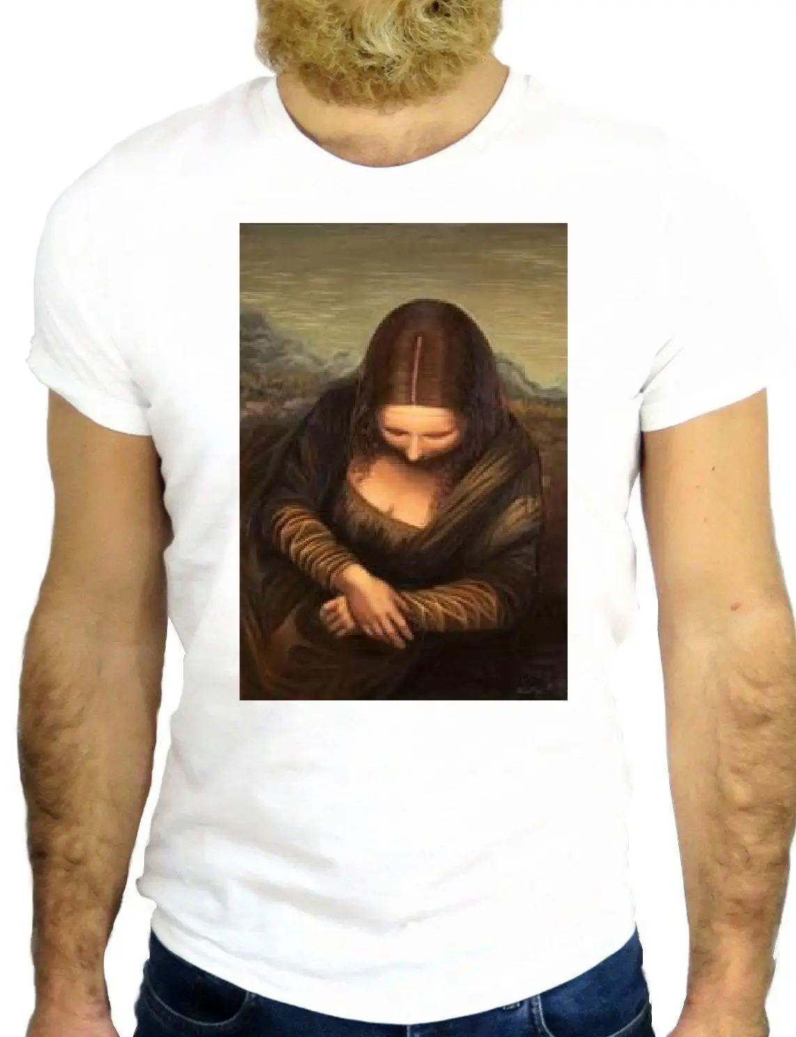 Мужская футболка Monalisa Mona Lisa Винтажная в стиле хип хоп топы 2019|Футболки| |