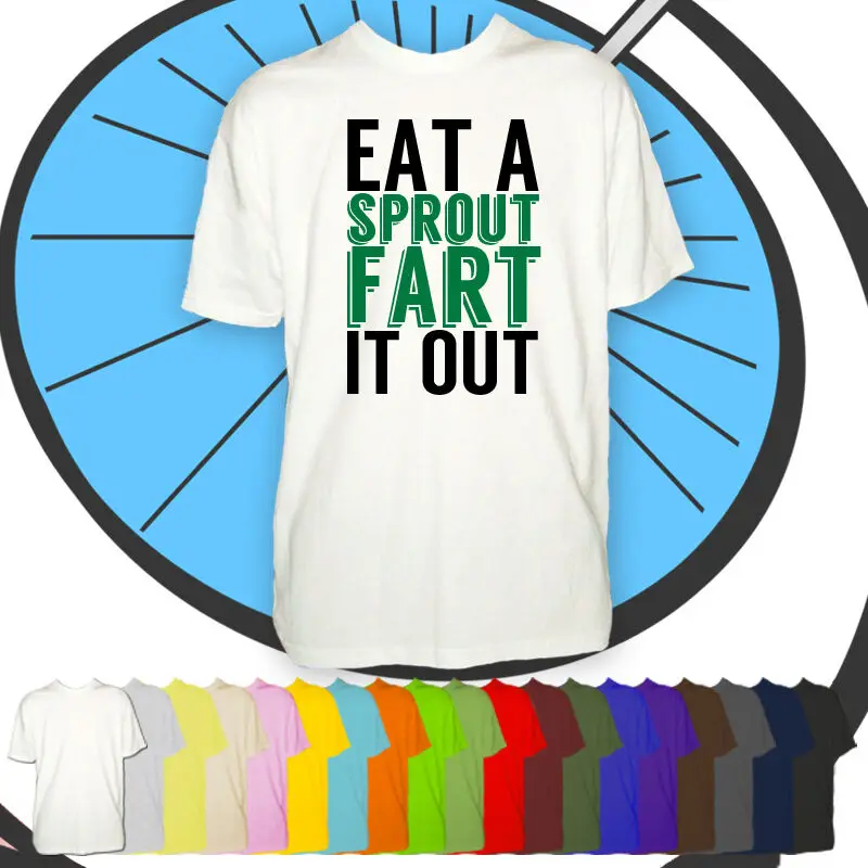 Мужская футболка Eat a Sprout Fart it out-Рождественская Подарочная Brussel-Рождественская