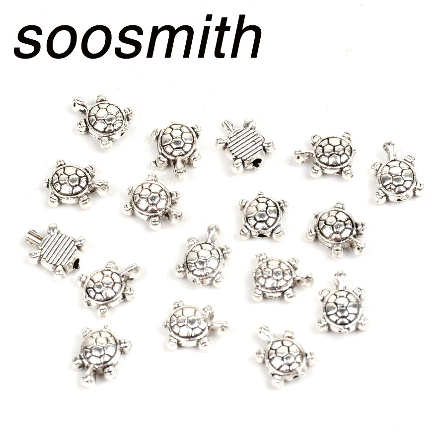 

50pcs Sea Turtles Shape Metal Beads Zinc Alloy Spacer Beads For DIY Bracelet Necklace Jewelry Making Findings