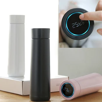 

380ml Tea Water Smart Vacuum Cup Stainless Steel Bottle Container Temperature Display Wireless Charging Portable Water Bottle