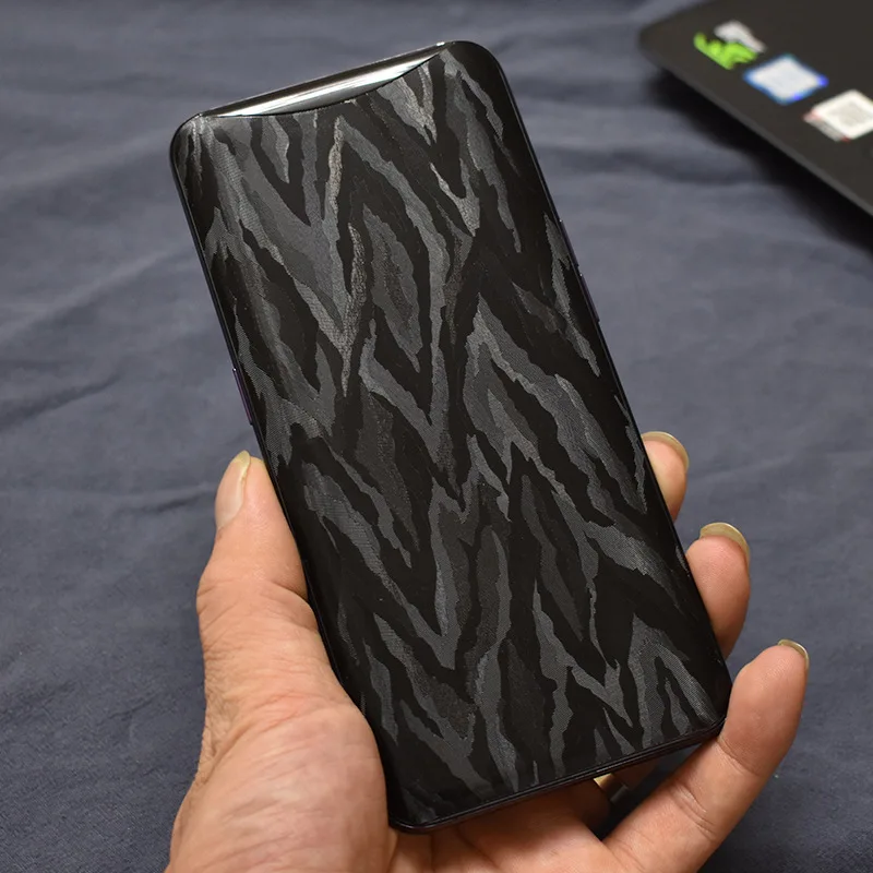 

3D Crocodile Grain Camo Leather Skin Film Wrap Skin Phone Back Paste Snakeskin Grain Protective Sticker For OPPO Find X