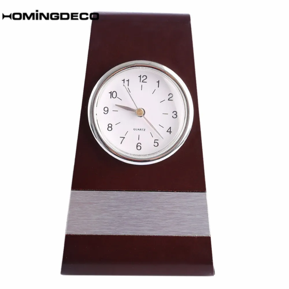 Homingdeco Retro Table Clock Vintage Numerals Solid Battery Operated