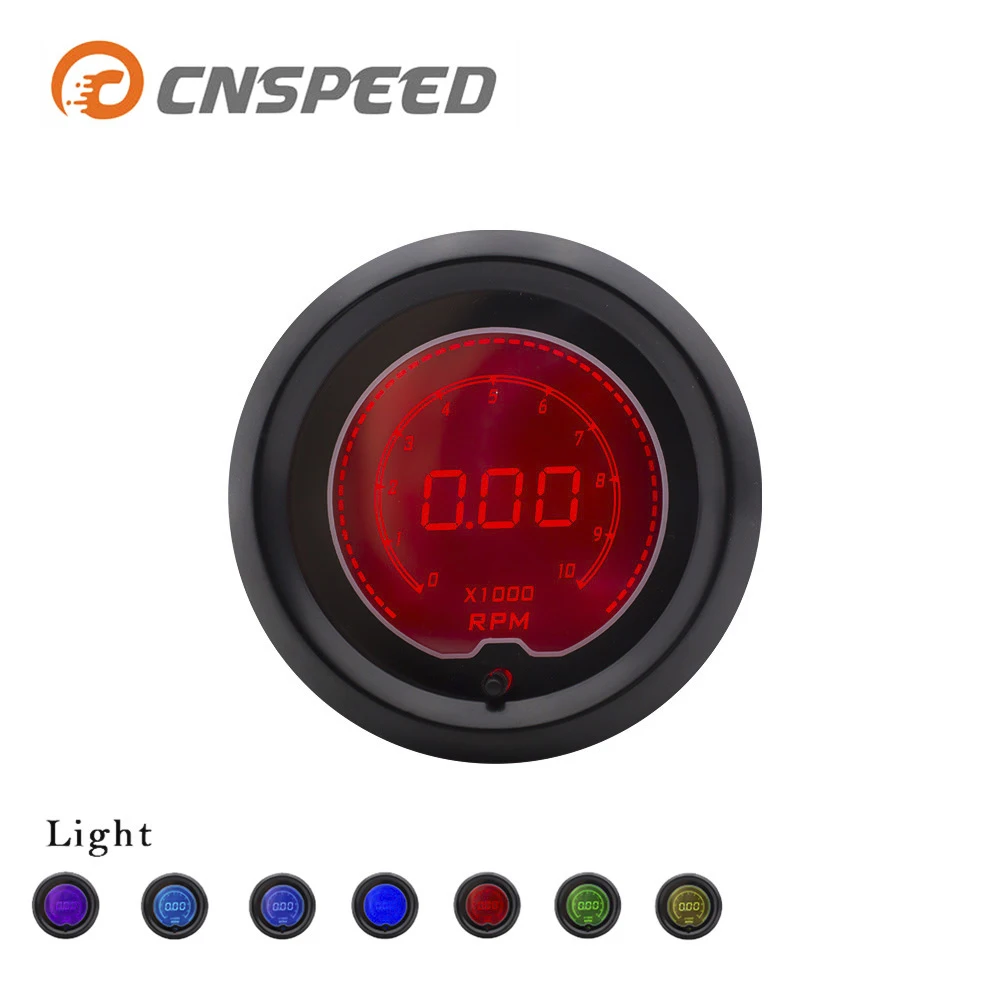 

CNSPEED 2" 52mm EVO Digital Car Tachometer LCD Color 0 7-10000 Tachometer Speed Digital Car Meter YC100115