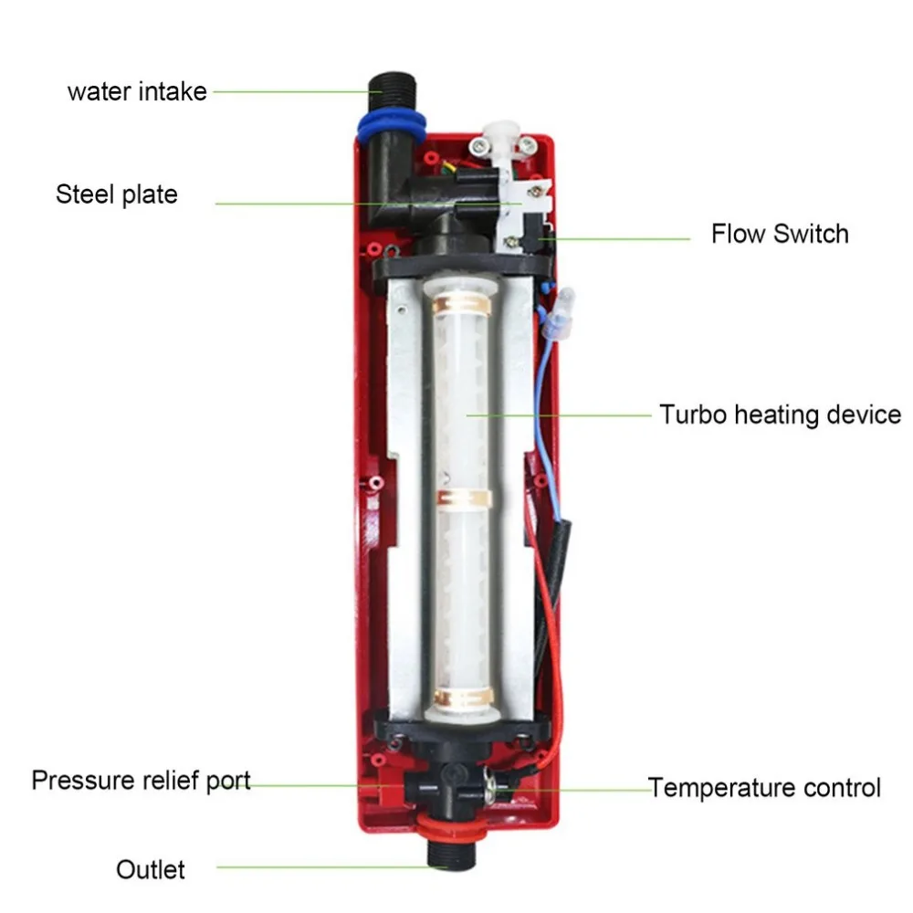 Универсальный мгновенный нагрев кухонного типа, электрическая водонагревательная машина для использования, удерживайте воду, 3000 Вт