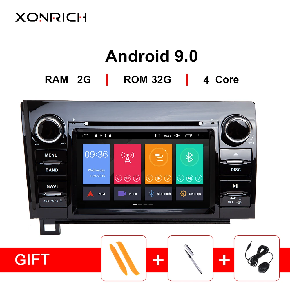 Xonrich автомобильный мультимедийный плеер AutoRadio 2 Din Android 9 0 DVD GPS для Toyota Tundra Sequoia 2007-2013