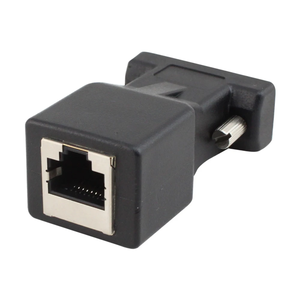 VGA удлинитель штекер к локальной сети CAT5 CAT5e CAT6 RJ45 сетевой кабель женский адаптер