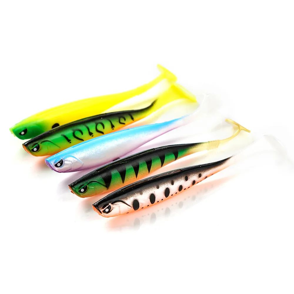 

5pcs Vivid Soft Fishing Lure 13cm 10g Silicone Bait Shad Worms Bass Pike Minnow Swimbait Rubber Fish Lures