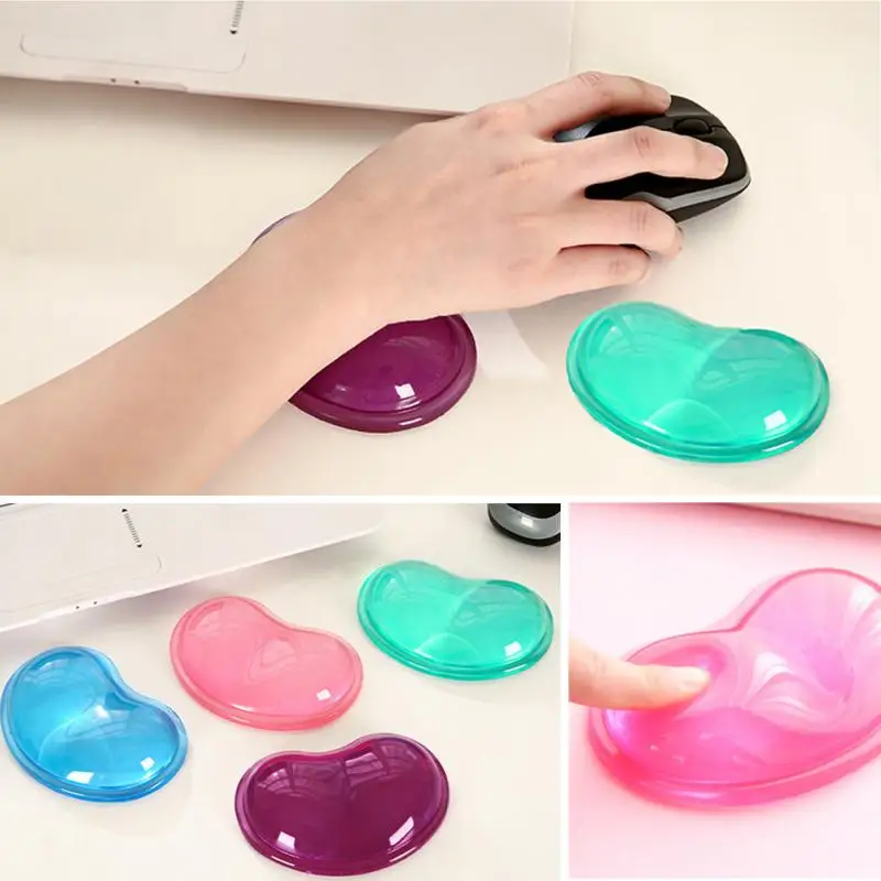 

2018 Heart-shaped Comfort 3D Wrist Rest Silica Gel Hand Pillow Memory Cotton Mouse Pad For Office Work