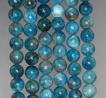 

8MM Connoisseur Blue Apatite Gemstone Round 8MM Loose Beads 7.5 inch Half Strand (90182993-117)