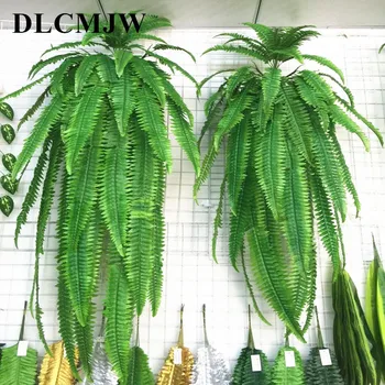 

Simulation grass adornment grass green plant pot plants hanging row grass fern leaf persian leaves wall planted decoration