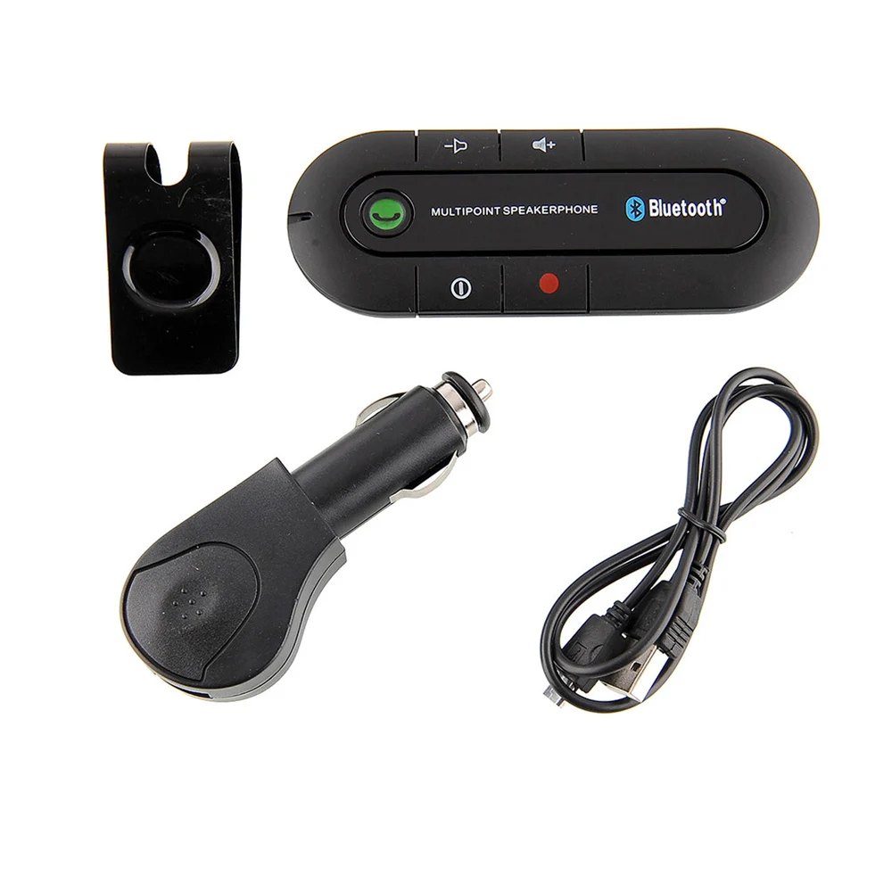 

Wireless Bluetooth Car Kit Slim Magnetic Handsfree MP3 Music Player Multipoint Speakerphone for Smart Phone Visor Clip