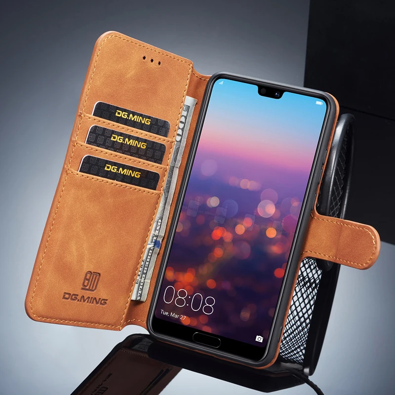 Для Huawei P20 Pro Lite Nova 3E PU 2 в 1 ультра тонкий чехол для huawei P20lite nova 3e флип-кошелек книжка