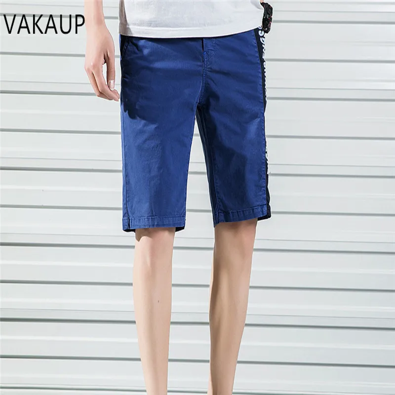 

Mens Shorts Cotton New Pocket Side Straight Tube Creative Street Fashion Slim Fit Letters Casual Shorts Comfortable Elasticity