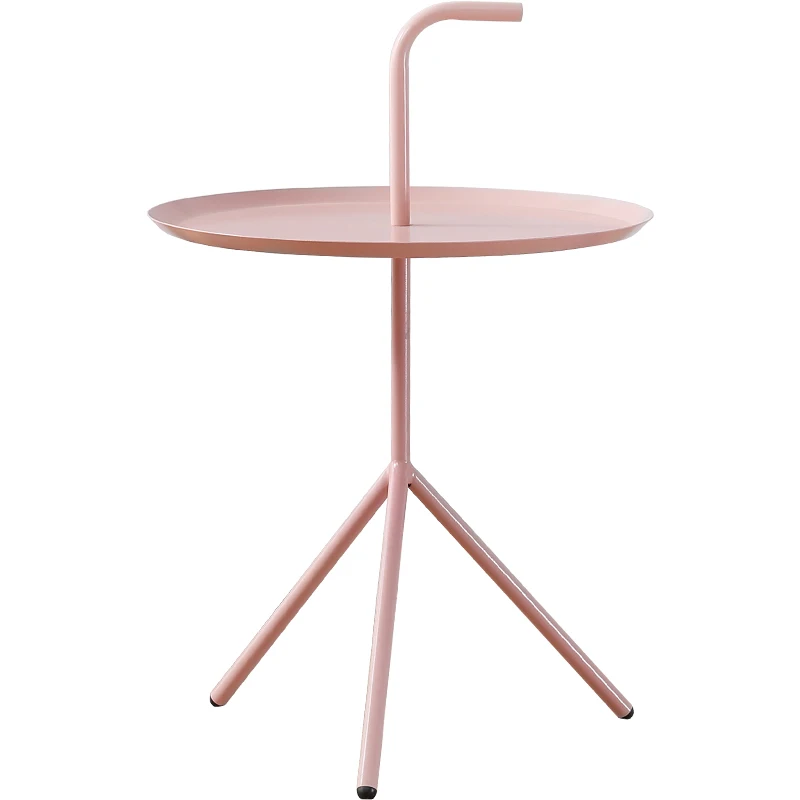 Nordic style iron side simple minimalist metal table bedroom balcony bed round corner table Nordic style iron side simple minimalist metal table bedroom balcony bed round corner table