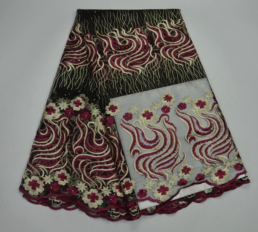 Nigerian Lace Fabric Embroidery Nigerian French Net Lace Fabric High