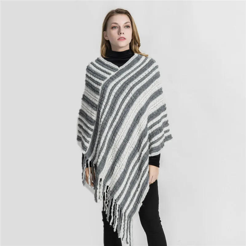

Eranlee Winter Hot Sale Striped Knitted Pashmina Women Scarf Shawl Wrap Lady Poncho Cape Cashmere Scarves Echarpe Hiver Femme