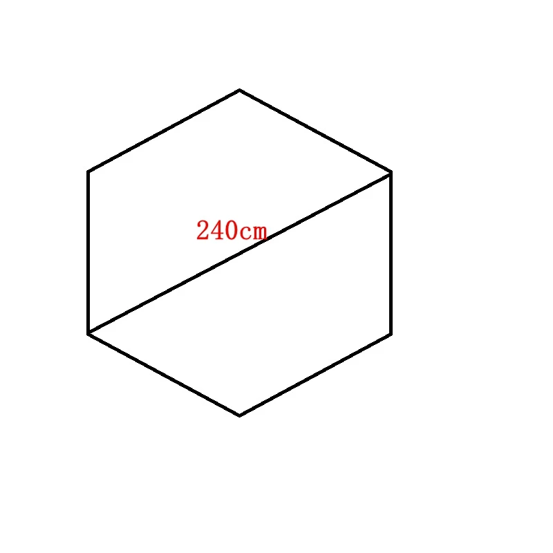 Acampamento ao ar Pérgola do Jardim uv de Alumínio Hexagonal Pólo Automático Livre Grande Tenda Selvagem 3 4persons Toldo 245 245 165 cm 2 Esporte e Lazer