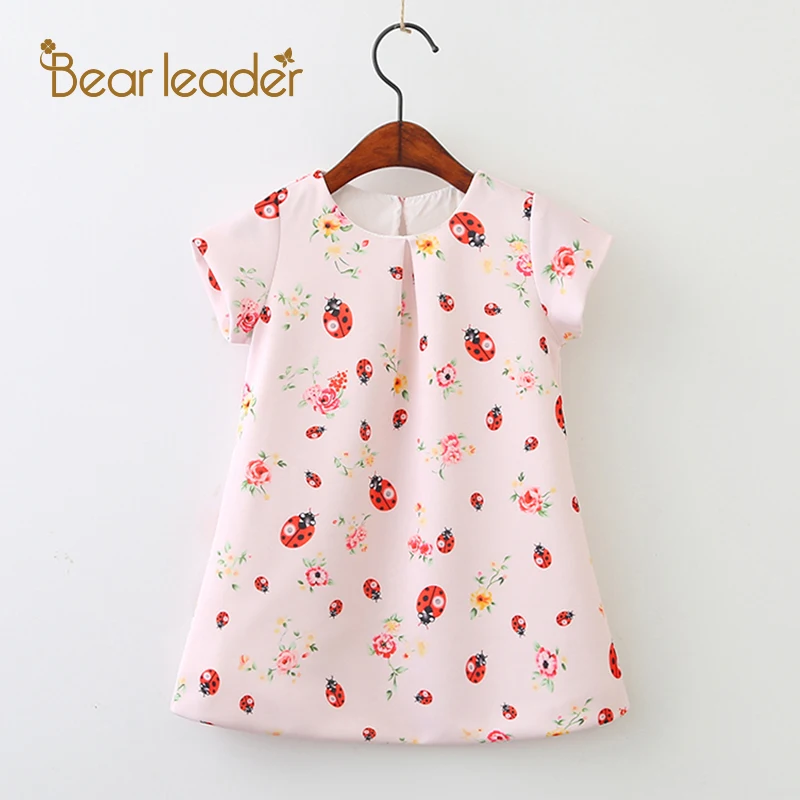 Bear leader/платье для девочек; Новинка г.; Весенняя брендовая одежда для девочек; классическая клетчатая одежда без рукавов с цветочным принтом; аксессуары для детей
