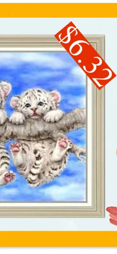 Excellent Needlework,DIY DMC 14CT Unprinted Cross stitch,Counted Embroidery Cross-stitch Kits Snow leopard home arts Pattern embroidery 2
