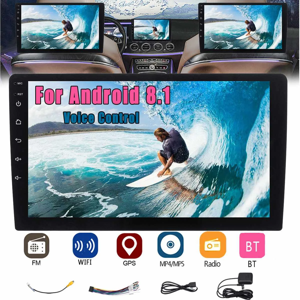 

1+16G 9 INCH Android 8.1 2 DIN Voice control Car Multimedia Player Car Stereo Radio Video MP5 WiFi Nav Quad Core Navigation