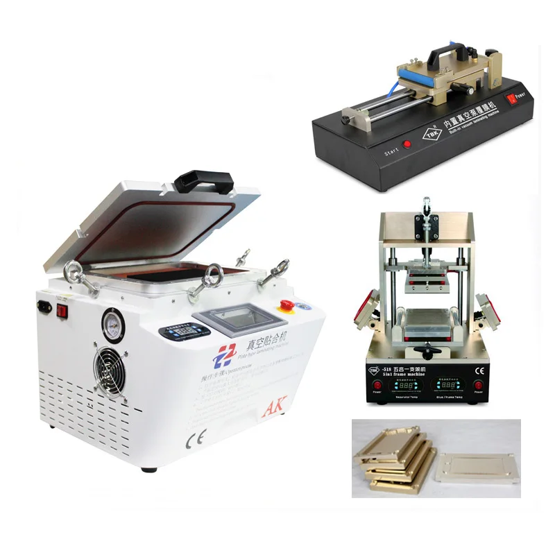 

AK OCA Vacuum Laminating Machine Remover Machine Debubbler Integrated+5 in1 Frame Separator+Automatic OCA Film Machine