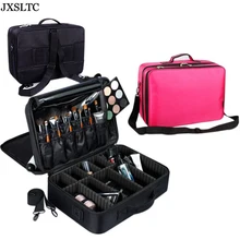 JXSLTC Brand Upgrade Adjustable Women Professional Makeup Bag Travel Waterproof Organizer Tattoo Nail Art Tool Storage Box