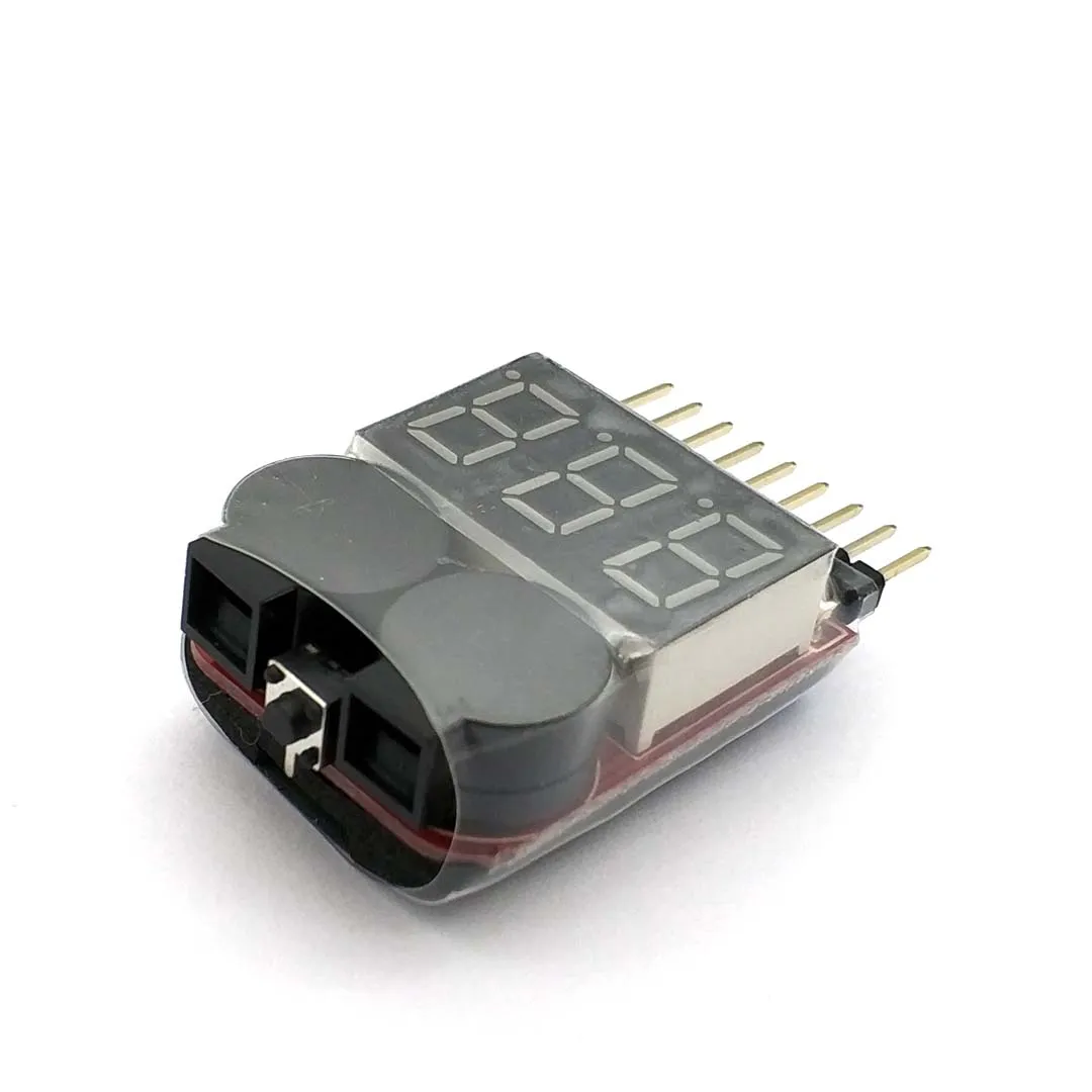 1 шт. rc-элемент проверки кольцо BB Lipo батарея низкого напряжения индикатор напряжения монитор, Вольт-метр звуковой сигнал 1-8 S 2,7-3,8 V