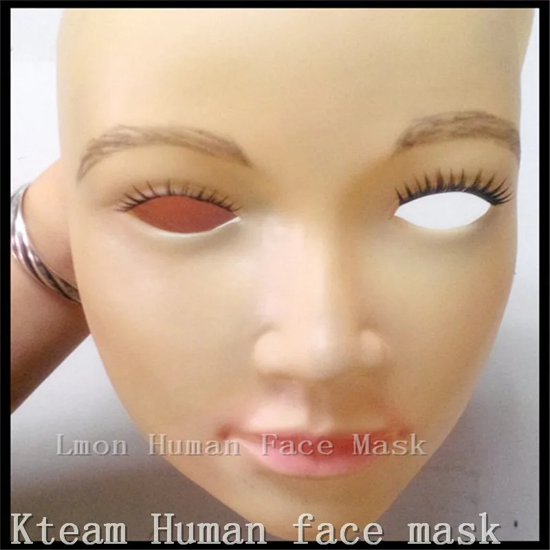 Горячая Реалистичная маска для кожи человека, маскировка, маски для себя с накладными ресницами, забавная Косплей тушь для Хэллоуина, силиконовая маска, игрушки