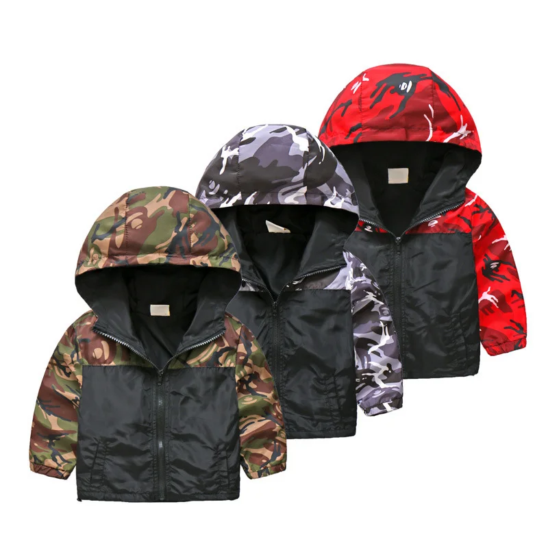 Boys Camouflage Jacket Autumn Winter Children Coats Sport Casual Kids