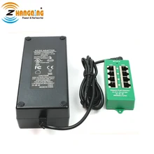 802.3at активный гигабитный poe-инжектор 4 порта PoE панель с 56 в 120 Вт блок питания для Cisco, PoE камера IP телефон WiFi точка доступа