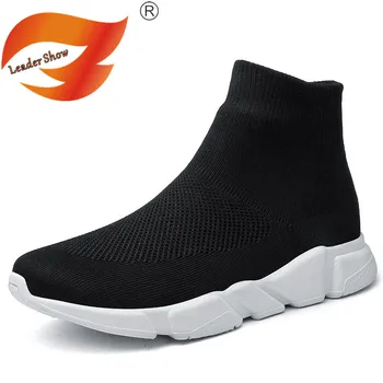 

Leader Show Men Casual Shoes Comfortable High-top Men Vulcanize Shoes Fashion Sneakers Men's Breathable Outdoor Walking Shoes