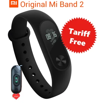In Stock Original Xiaomi Mi Band 2 Smart Wristband Bracelet Band2 IP67 OLED Screen Touchpad Pulse Heart Rate Step Time Date