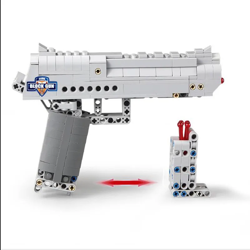

DIY Building Blocks Toy Gun Desert Eagle P90 AK47 Assembly Toy Brain Game Model Can Educational Toy Birthday Gifts