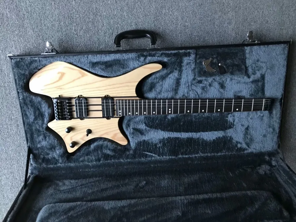 

free shipping Custom Wholesale different colors New Arrival Headless neck through Headless Electric Guitar