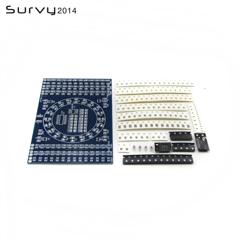 DIY CD4017 вращающийся светодиодный SMD NE555 пайки практический Совет комплект Фанни