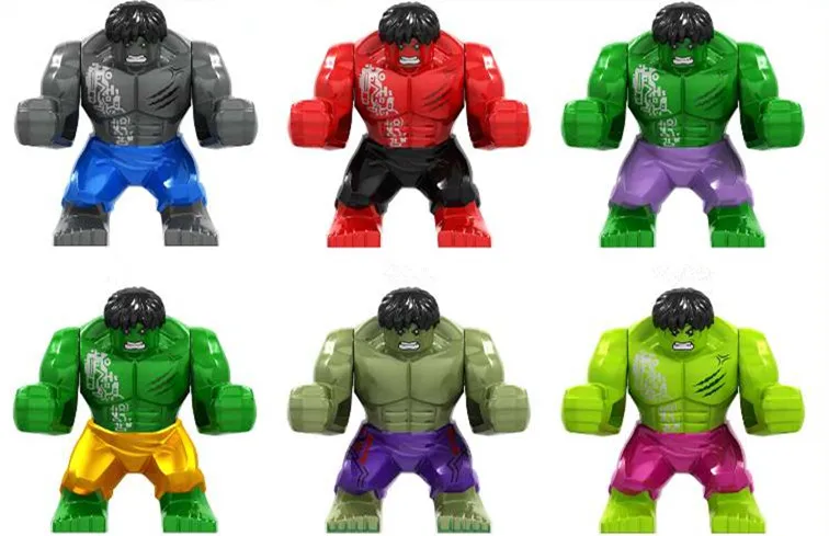 

10PCS 7cm Building Blocks Bricks Large big Figures Hulk Mark38 Marvel Avengers Heroes Buster Plastic DIY Kids Toys Gifts