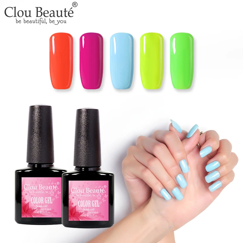 Гель-лак Clou Beaute для ногтей Полупостоянный УФ-гель отмачиваемый белый Праймер лак
