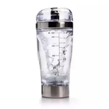 

15 colors electric stainless steel 450ml water bottle shaker Fitness plastic sport botella de agua my protein drink bottle
